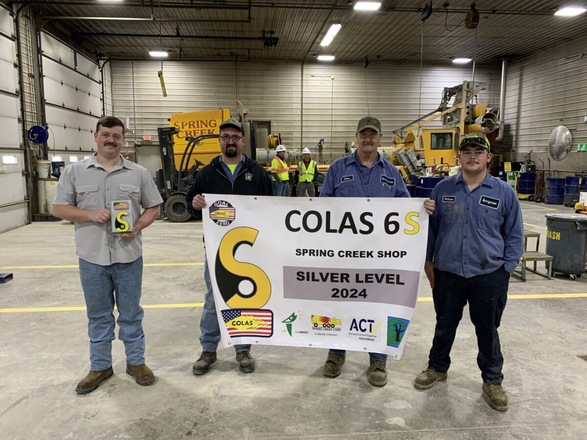 Barrett Paving team in Mid Ohio celebrating Colas 6S Silver Level 2024 success at the Hardin Shop.